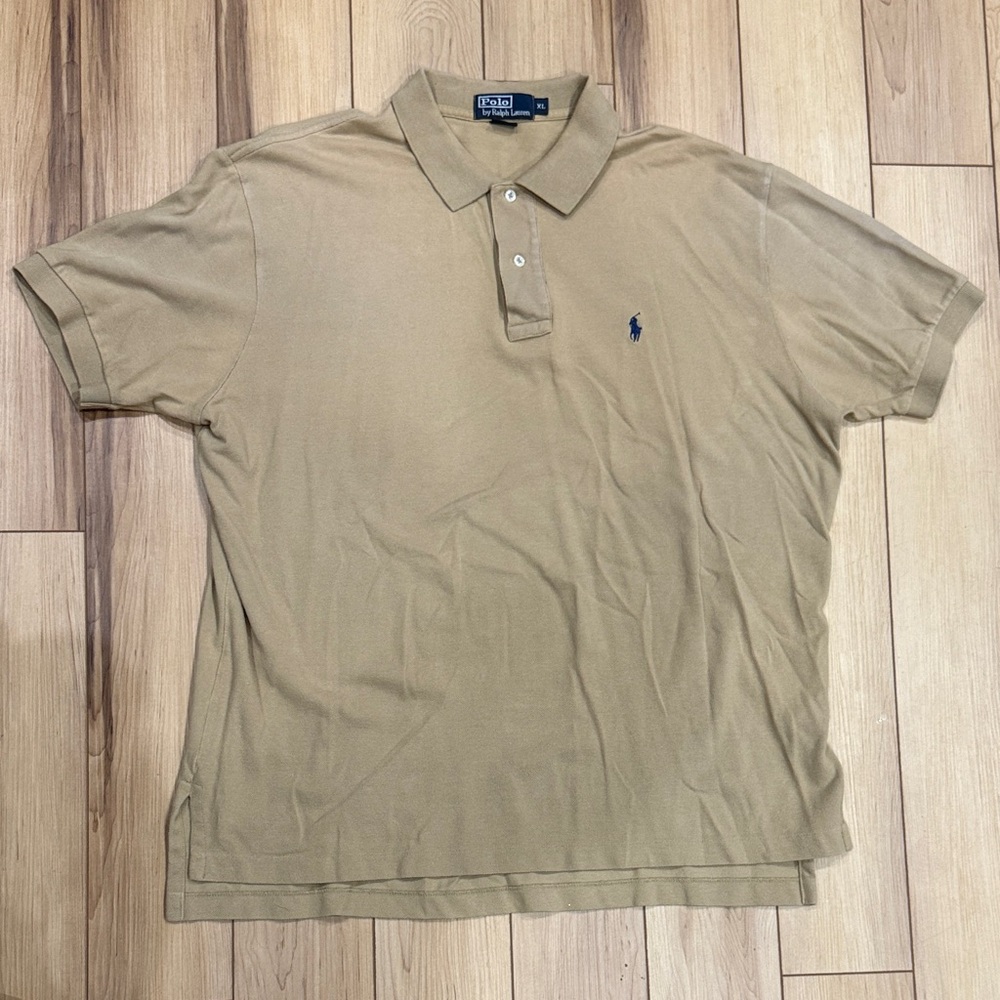 Polo by Ralph Lauren Men's Beige Polo Shirt